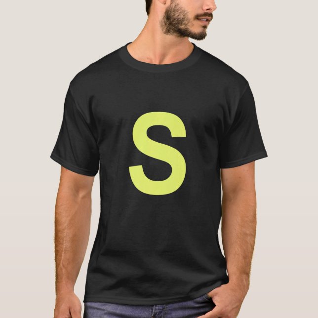Chipmunk Halloween Carnival Group Costume Letter S T-Shirt (Vorderseite)