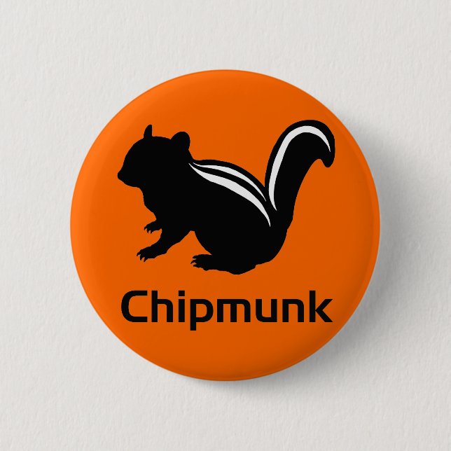 Chipmunk　illustration　(12)　Black Button (Vorderseite)