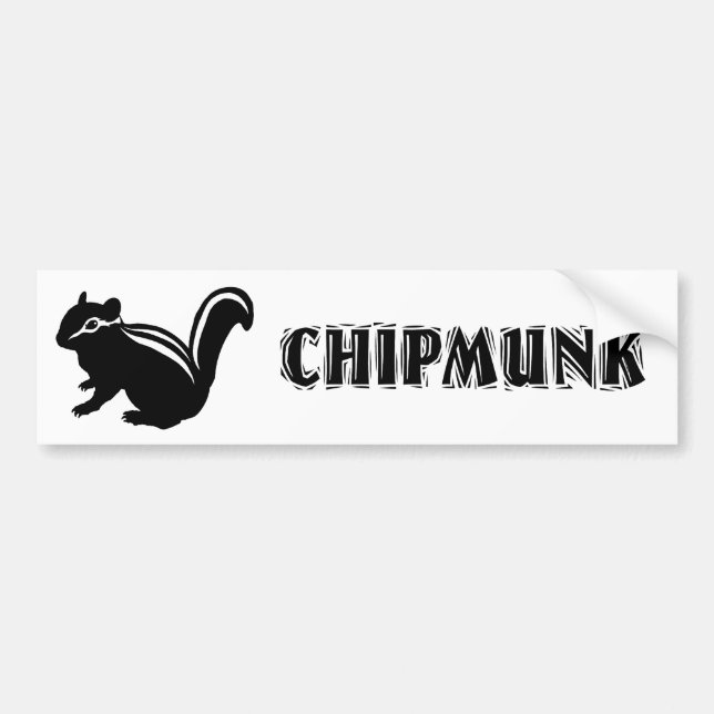 Chipmunk　illustration　(14)　Black Autoaufkleber (Vorne)