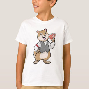 Chipmunk im Poker mit Poker-Karten T-Shirt