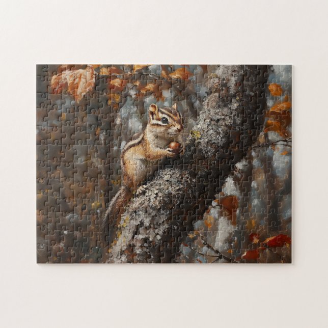 Chipmunk in einer Ölgemälde Puzzle (Horizontal)