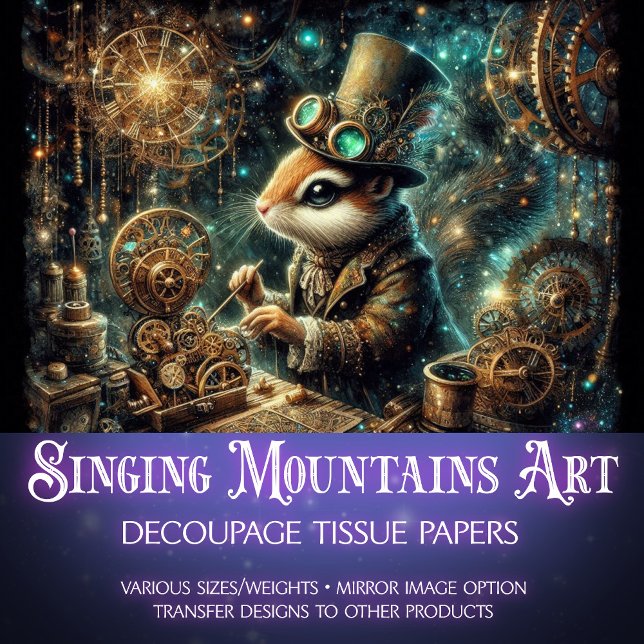 Chipmunk Inventor Steampunk Laboratory Decoupage Seidenpapier (Von Creator hochgeladen)
