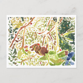 Chipmunk isst eine Beerenkarte Postkarte