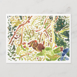 Chipmunk isst eine Beerenkarte Postkarte