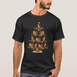 Chipmunk Lichter Xmas Santa Chipmunk Weihnachtsba T-Shirt