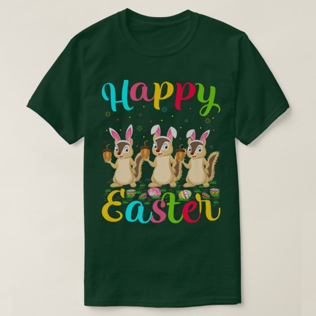 Chipmunk Lover Funny Easter Egg Bunny Chipmunk Hap T-Shirt (Design vorne)