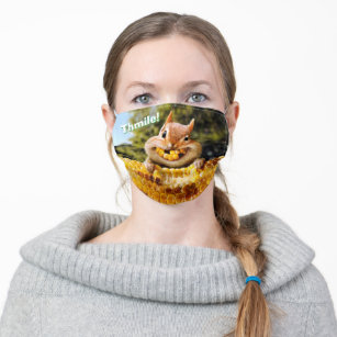 Chipmunk-Mais Mund-Nasen-Maske Aus Stoff