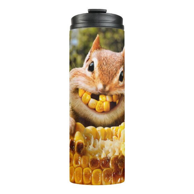 Chipmunk-Mais Thermosbecher (Vorderseite)