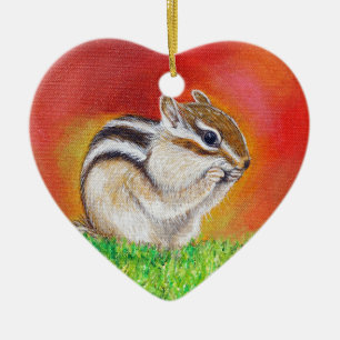 Chipmunk-Malerei Keramik Ornament
