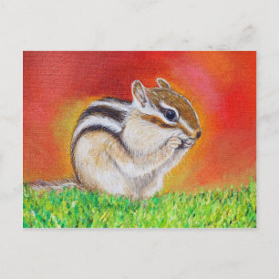 Chipmunk-Malerei Postkarte