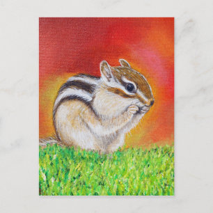 Chipmunk-Malerei Postkarte