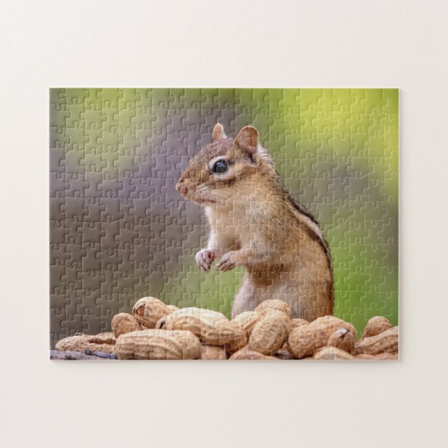 Chipmunk mit Erdnüssen Puzzle (Horizontal)