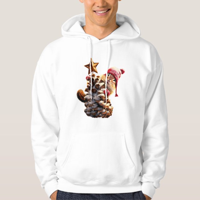 Chipmunk mit Kiefernkronenbaum Hoodie (Vorderseite)
