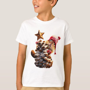 Chipmunk mit Kiefernkronenbaum T-Shirt