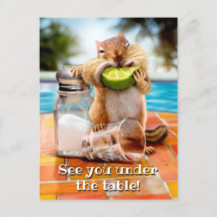Chipmunk mit Limon Einladungspostkarte