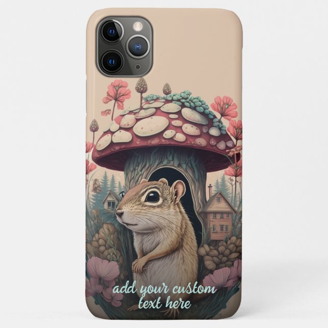 Chipmunk-Mushroom-Wildblume - kundenspezifisch Case-Mate iPhone Hülle (Rückseite)