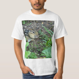 Chipmunk Photo In The Garden Busy Eating Seeds  T-Shirt