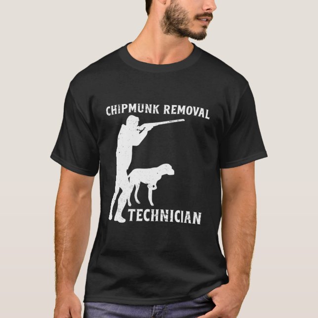 Chipmunk Removal Technician Eichhörnchen Funny Squ T-Shirt (Vorderseite)