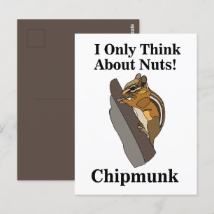 Chipmunk Rodent Funny Postkarte