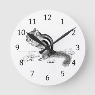 Chipmunk Runde Wanduhr