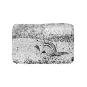 Chipmunk Sketch Badematte