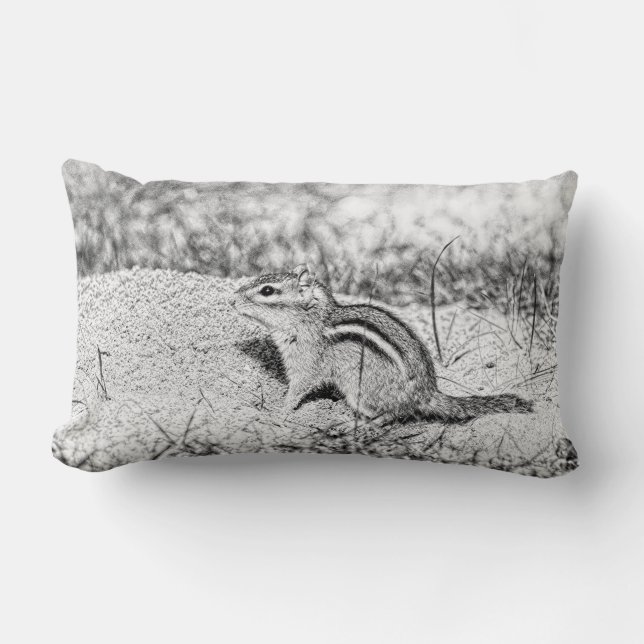 Chipmunk Sketch Lendenkissen (Vorderseite)