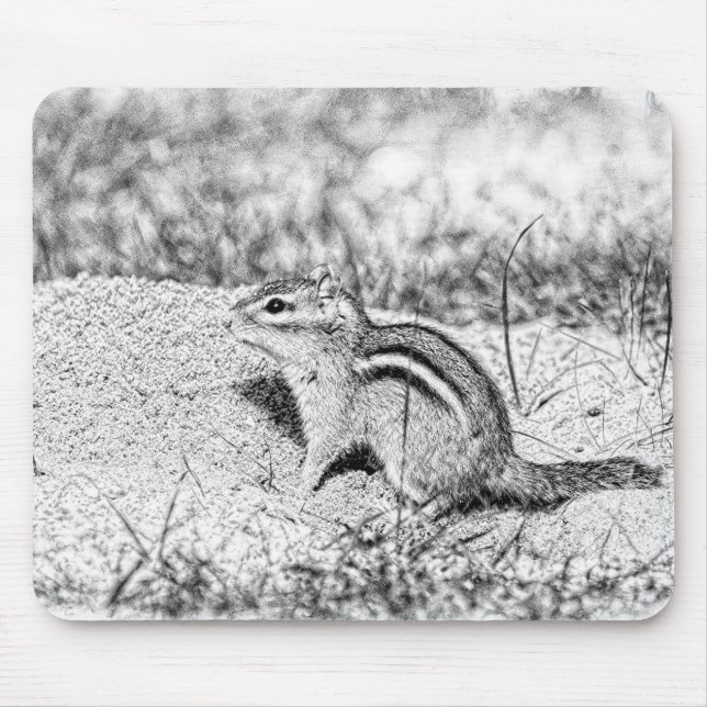 Chipmunk Sketch Mousepad (Vorne)