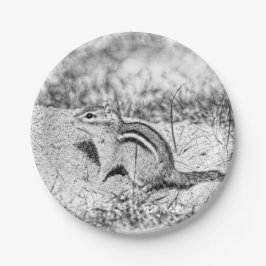 Chipmunk Sketch Pappteller
