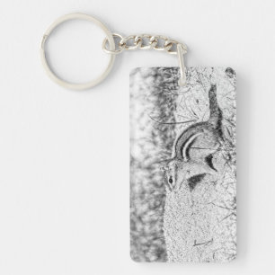 Chipmunk Sketch Schlüsselanhänger