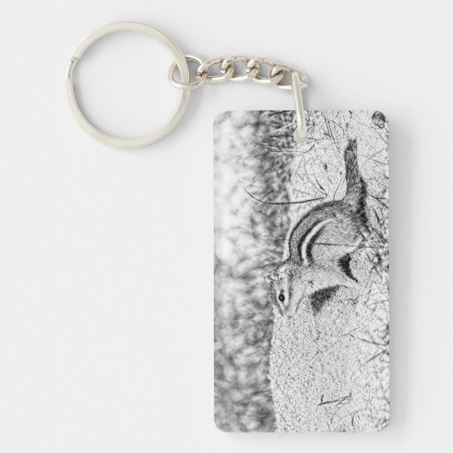Chipmunk Sketch Schlüsselanhänger (Vorderseite)