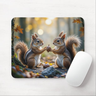 Chipmunk und Eichhörnchen und das Teilen eines Aco Mousepad