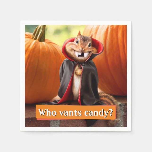 Chipmunk Vampire Serviette (Vorderseite)