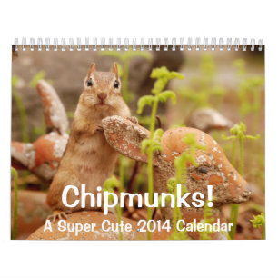 Chipmunks! Ein super niedlicher 2014 Wandkalender