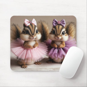 Chipmunks Wearing Tutus Mousepad