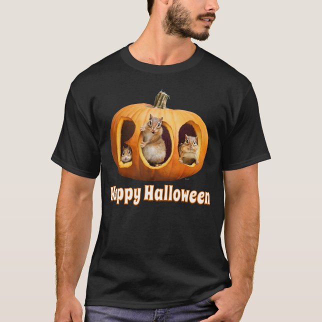 Chipmunkte Inside Boo Jack-o-Lantern T-Shirt (Vorderseite)