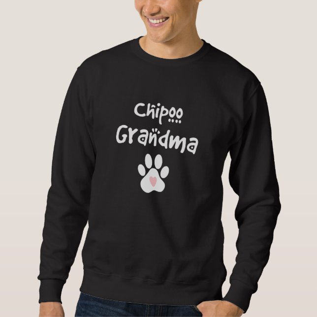 Chipoo Grandma Chihuahua Poodle Mix Breed Dog Sweatshirt (Vorderseite)