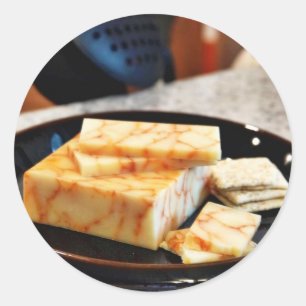 Chipotle Cheddar-Käse Runder Aufkleber