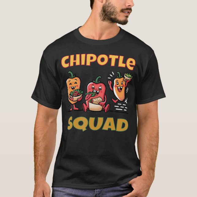 Chipotle-Squad-Shirt  Chipotle-Gemüse  Chipotle T-Shirt (Vorderseite)