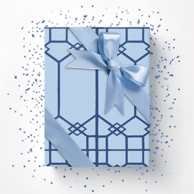 Chippendale Octagon Trellis in Bold Slate Geschenkpapier (Von Creator hochgeladen)