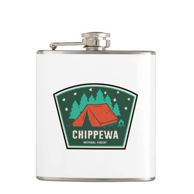 Chippewa-Camping Flachmann (Vorderseite)