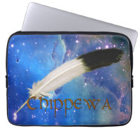 CHIPPEWA Nation & Feather Space Laptop Sleeve