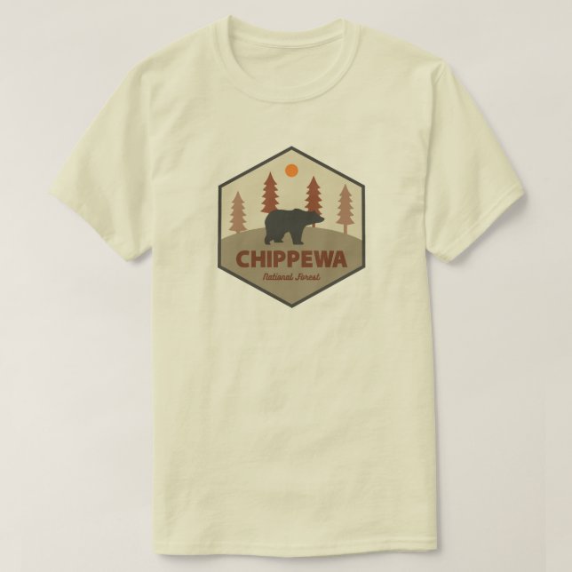 Chippewa National Forest Minnesota Bear T-Shirt (Design vorne)