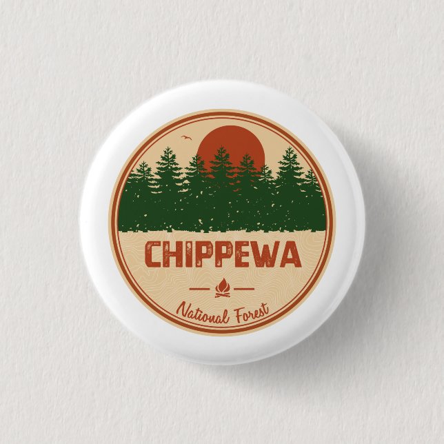 Chippewa-Nationalwald Button (Vorderseite)
