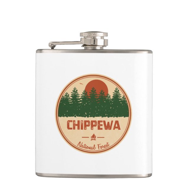 Chippewa-Nationalwald Flachmann (Vorderseite)