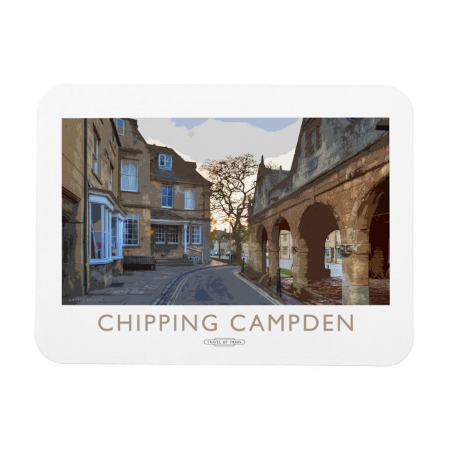 Chipping Campden Eisenbahnplakat Magnet (Horizontal)
