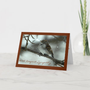 Chipping Sparrow Sympathy Card Karte