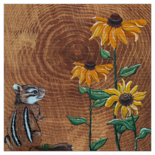 Chippy in Yellow Daisies Stoff