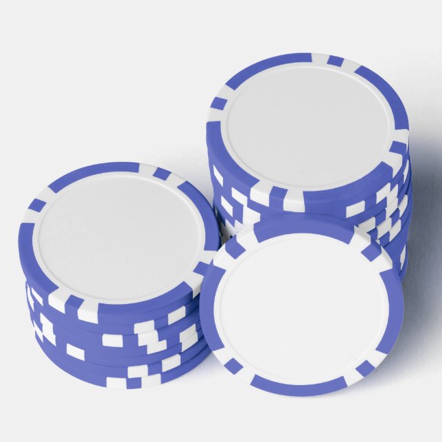 Chips aus zusammengesetztem Poker, blau gestrichel (Stapel)