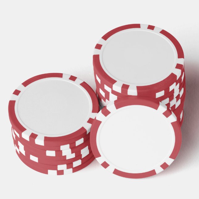 Chips aus zusammengesetztem Poker, roter Streifen (Stapel)