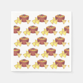 Chips Chili Con Queso Blanco Nachos Käsedip Serviette